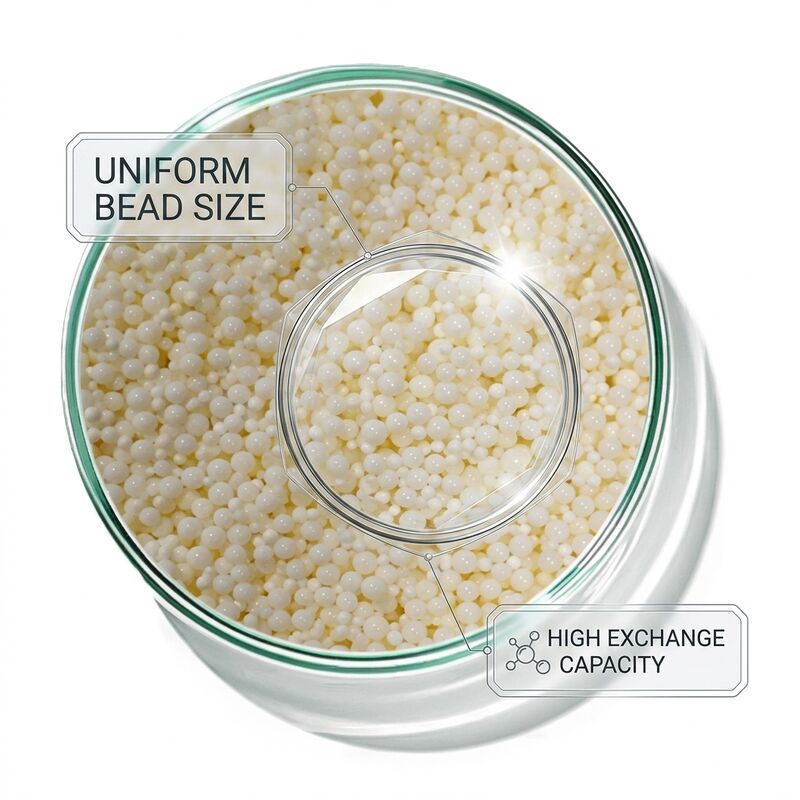 ACD-500 켈레이팅 樹脂 보일러 물 공급 부드러운 칼슘 마그네슘 제거 0.315-1.25mm 구슬